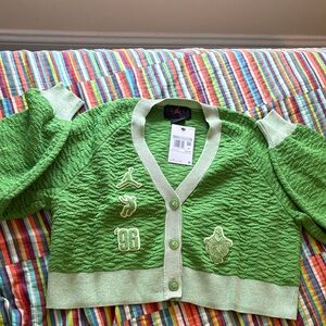 Jordan X Union Vibrant Green women’s cardigan new tags extra small super nice